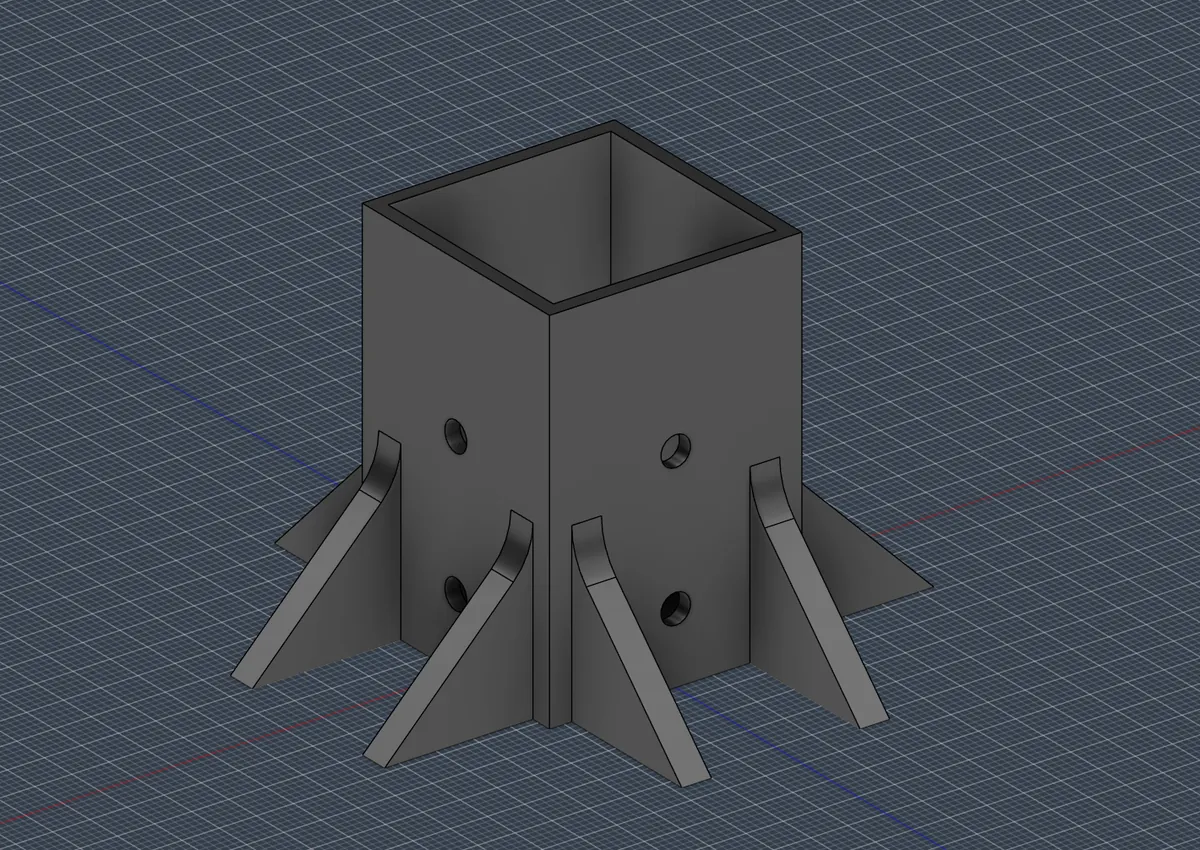 SolidWorks model of track support